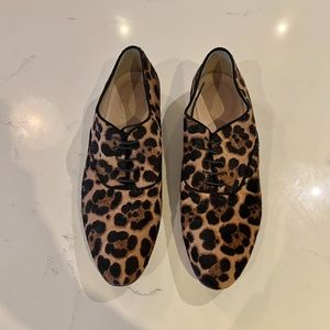 J.Crew Collection Calf Hair Leopard Print Oxford
